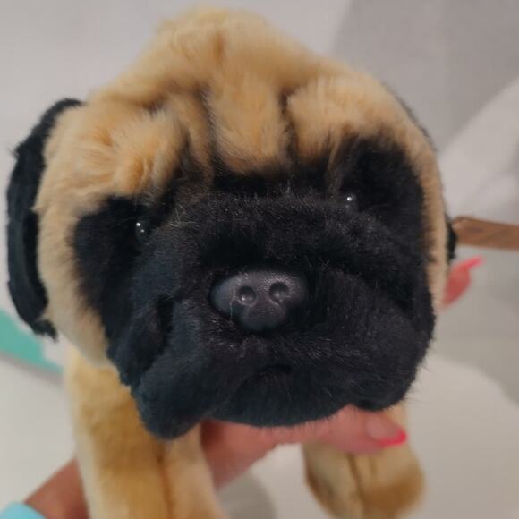 Demdaco PUG dog plushie and Sofra pug dog socks NEW w Tags - Picture 1 of 6